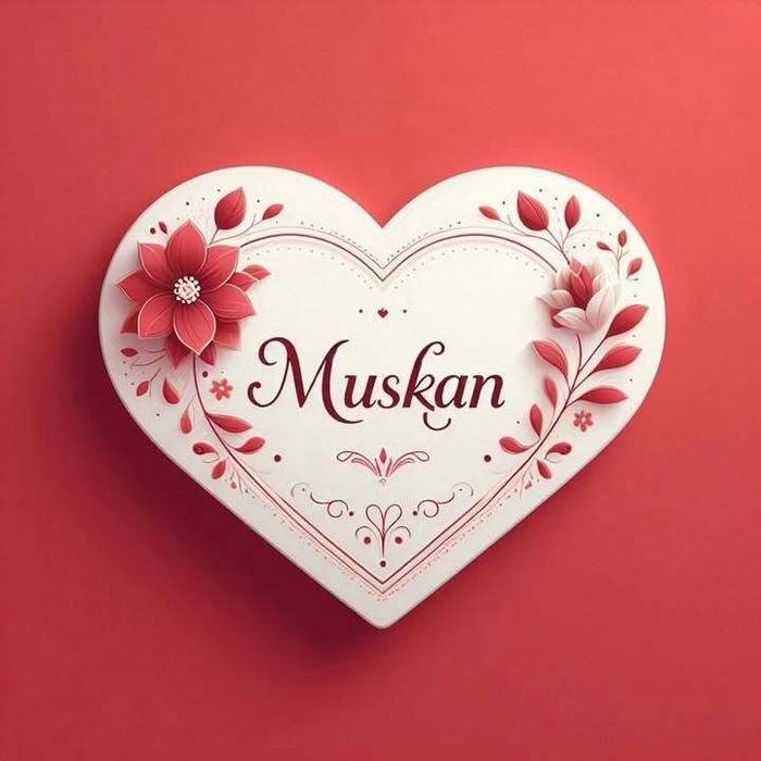 muskan name dp wrapped in soft beauty