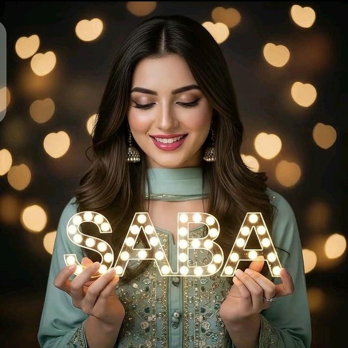 saba name dp celestial soft glow portrait