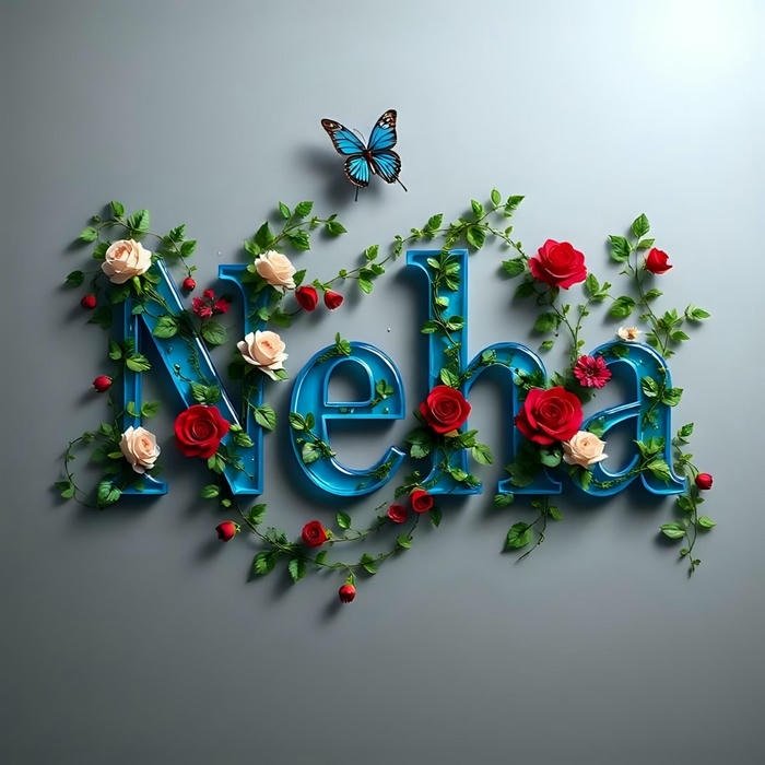 serene mood styled as neha name dp