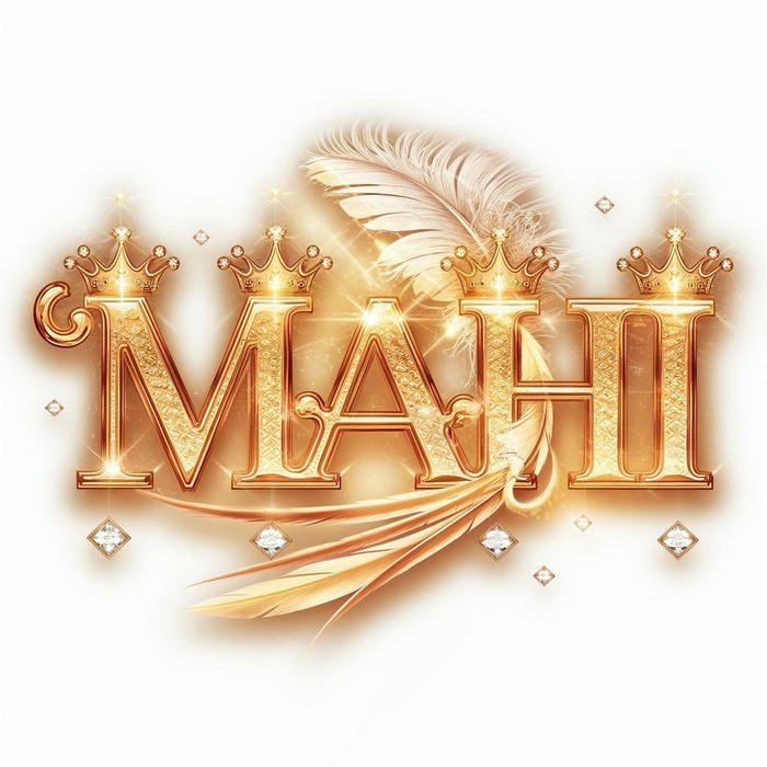 showing confidence and charm mahi name dp