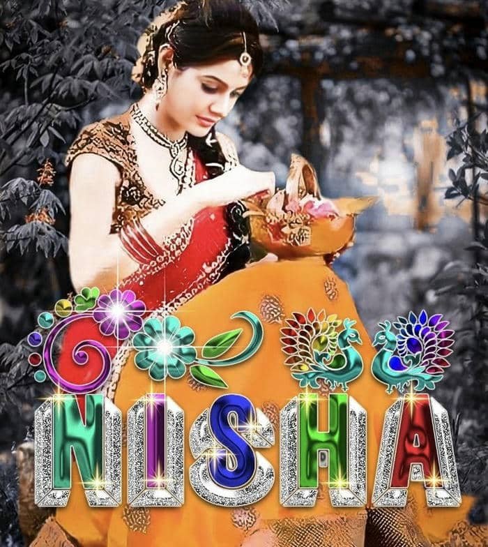 stillness and grace in nisha name dp