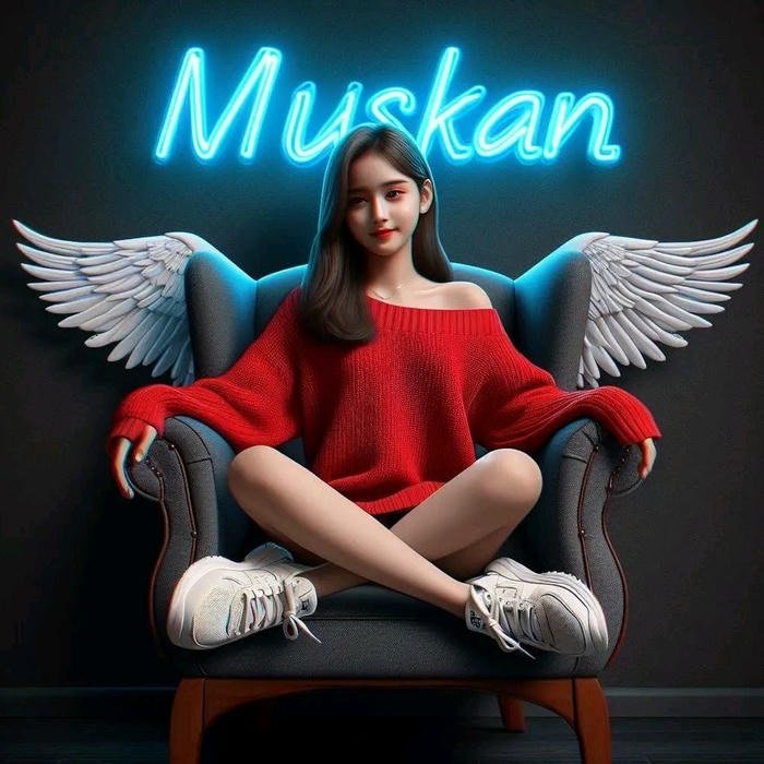 where innocence meets charm muskan name dp