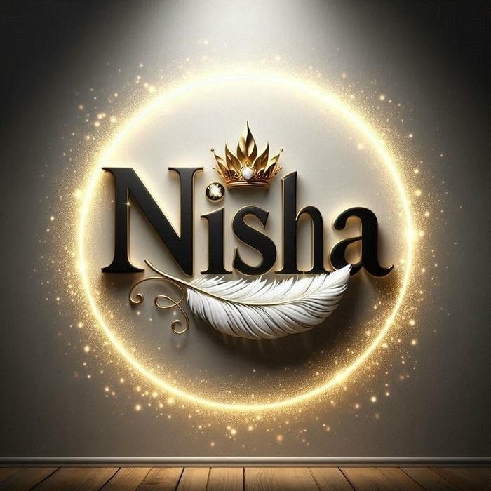 whispered grace flowing around nisha name dp