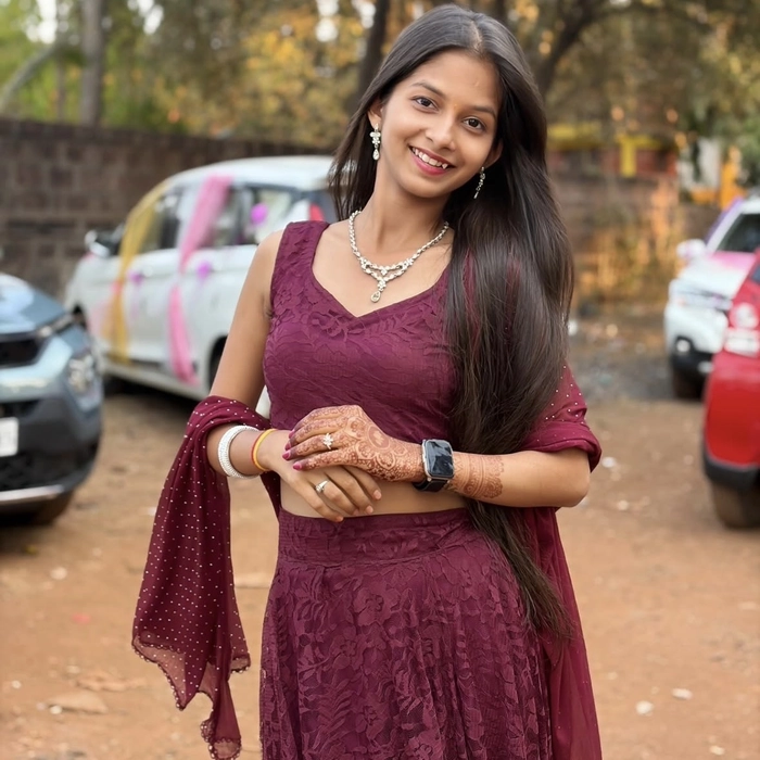 Cute Marathi girl profile picture with elegant ethnic style