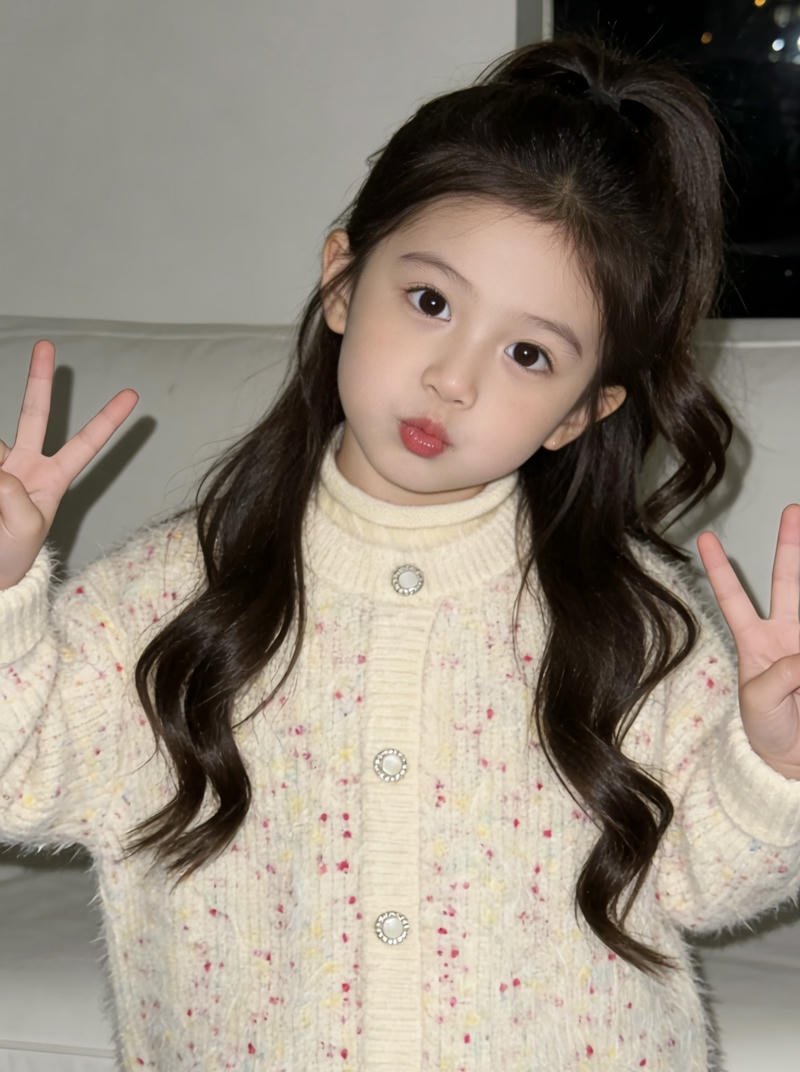 Cute little angel girl baby dp sweet expression