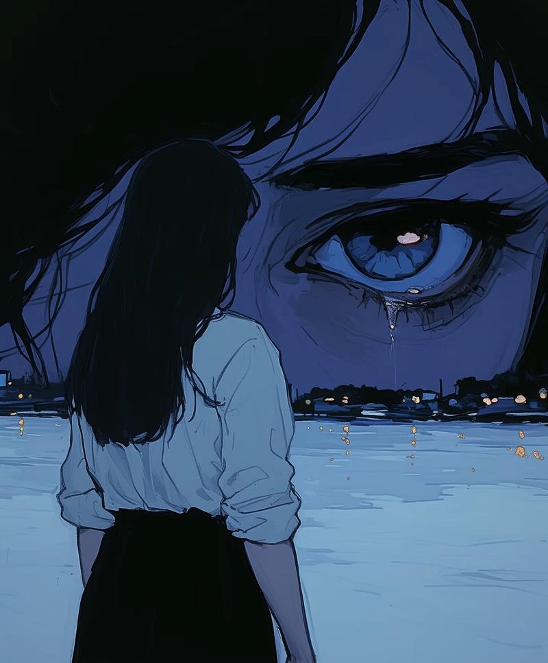 Faded light sad girl dp pic soft gloomy feel