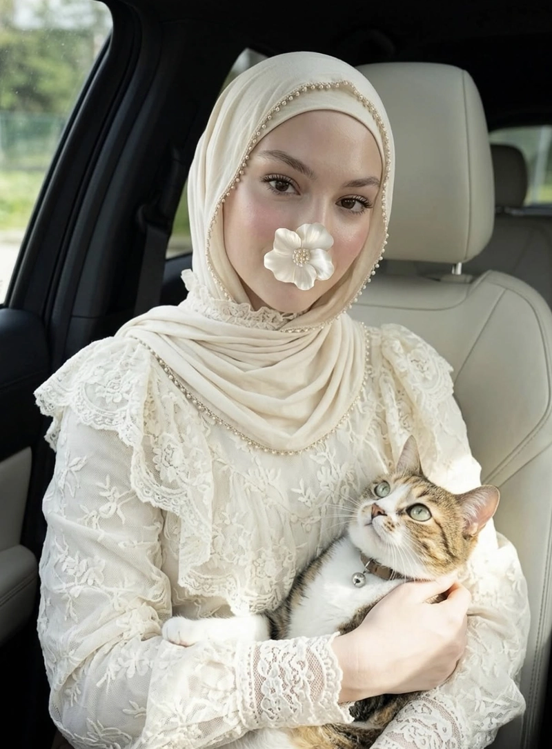 Gentle expression dp for islamic girl quiet mood