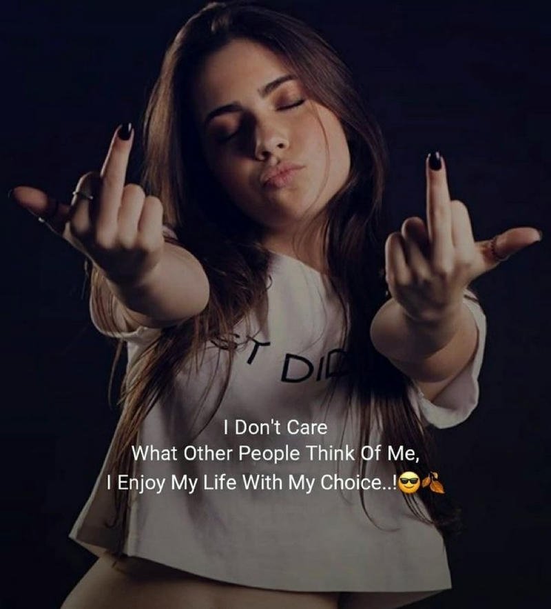 Girl shayari attitude dp showing fearless stylish confident look