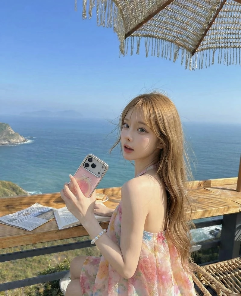 Happy vibe girl whatsapp dp image cheerful smile glow