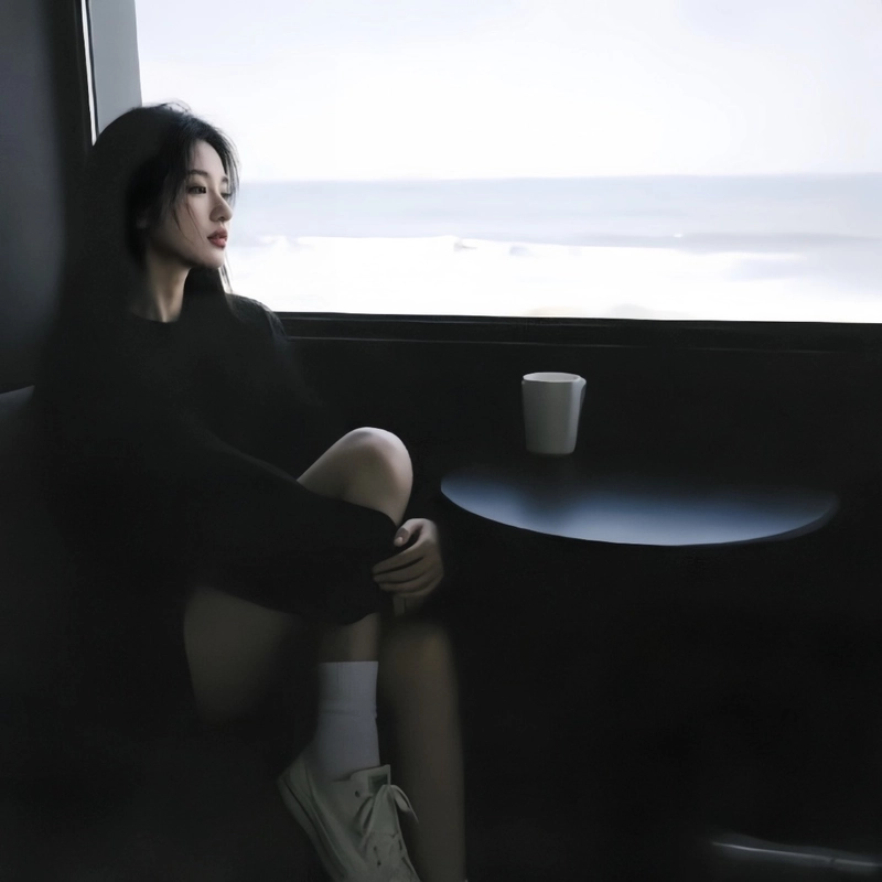 Lonely girl profile picture reflecting a melancholic mood