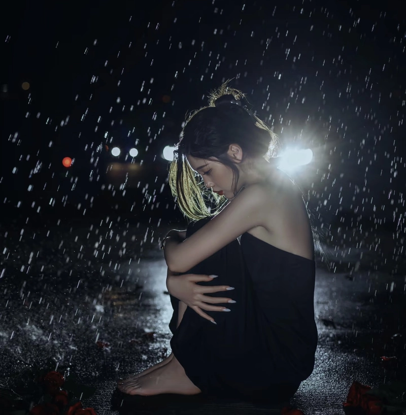 Shadow face sad alone girl dp mysterious sadness