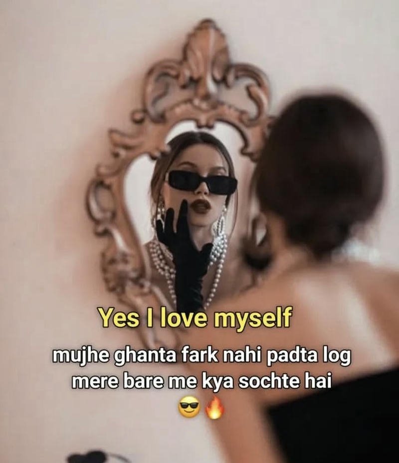 Shayari attitude dp girl showing confident classy savage energy
