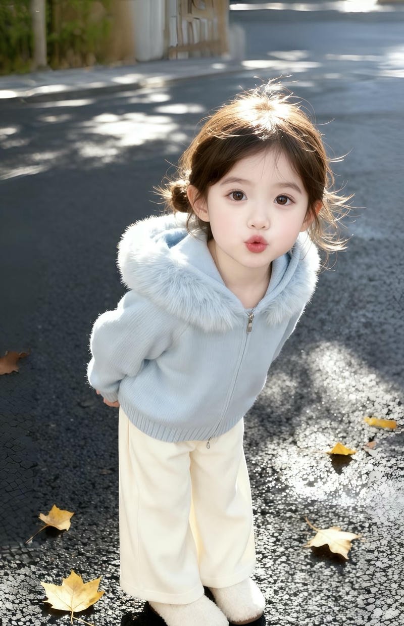 Soft glow girl baby dp gentle light effect