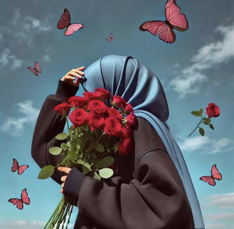 Soft pastel tone dp for islamic girl dreamy gentle vibe