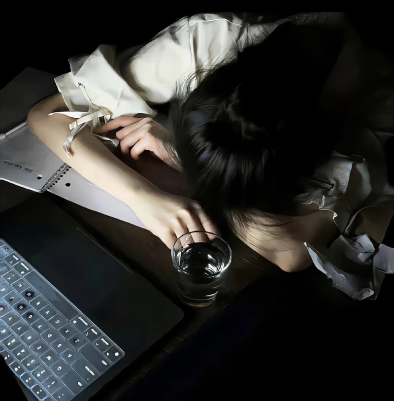 Tear stained face alone sad girl dp broken mood