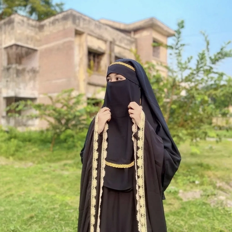 Aesthetic Islamic girl image with cozy soft lighting vibes
