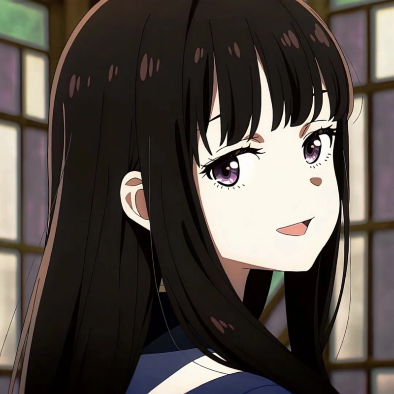 Anime girl dp for instagram with butterfly aesthetic theme