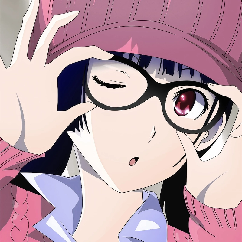 Anime girl dp for instagram with soft pink lighting