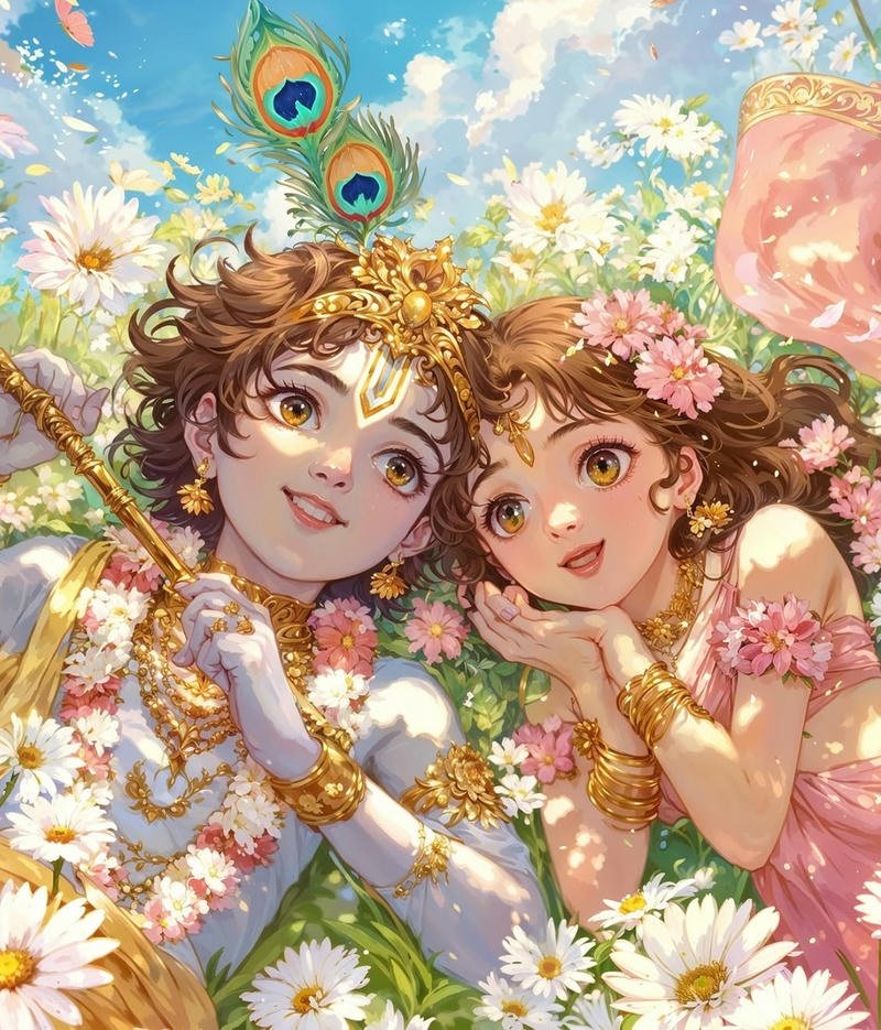 Beautiful devotional edits for instagram radha krishna anime dp