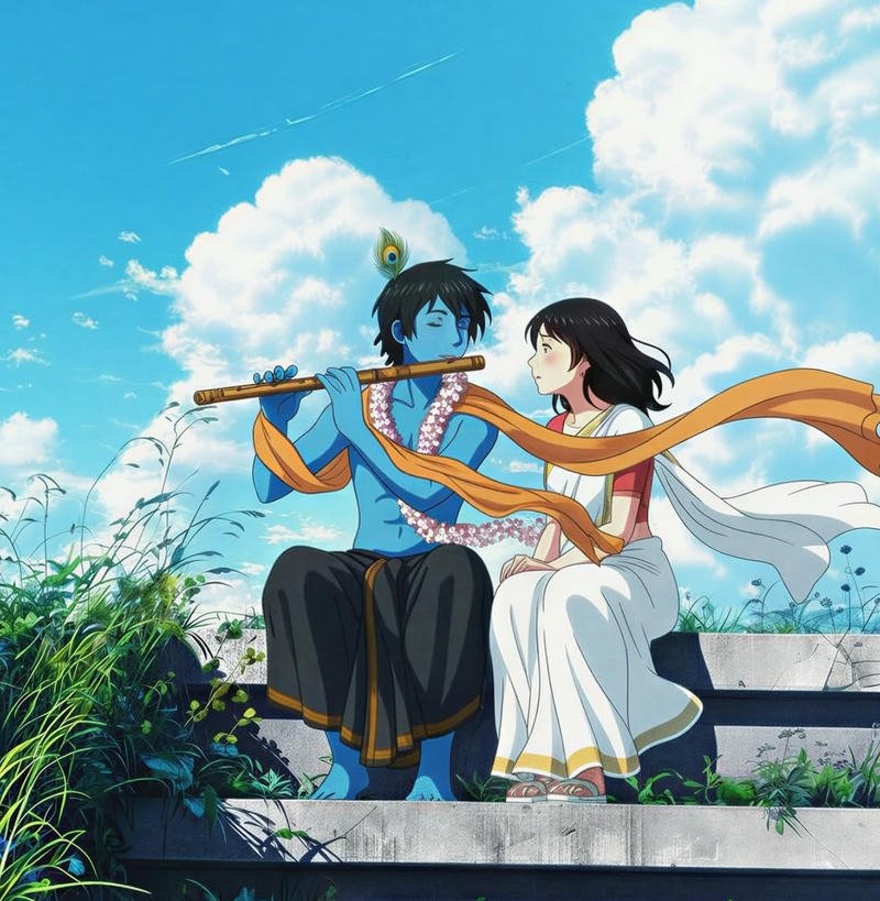 Beautiful pastel anime edits for matching profiles radha krishna anime dp