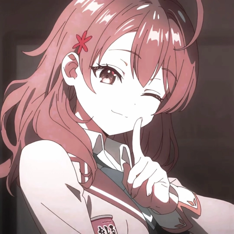 Cute girl anime dp for instagram with cute expression
