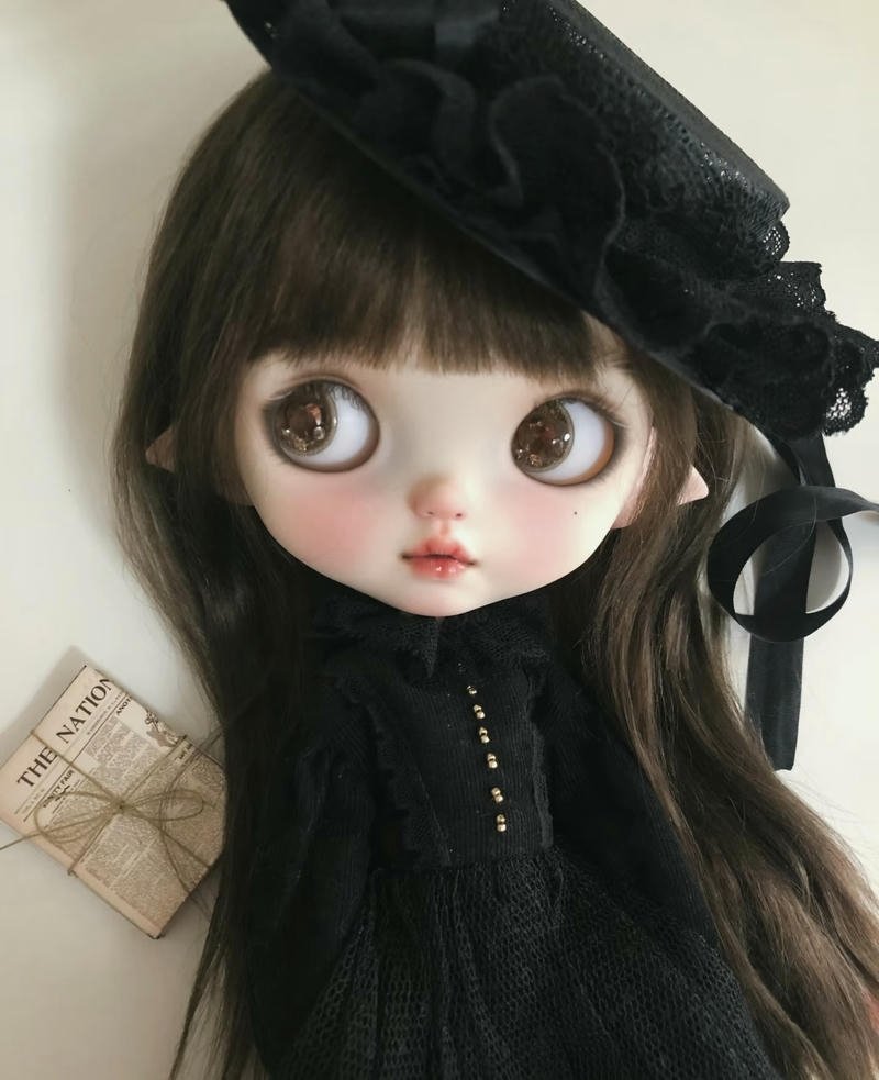 Dark aesthetic girls doll dp gothic mysterious vibe
