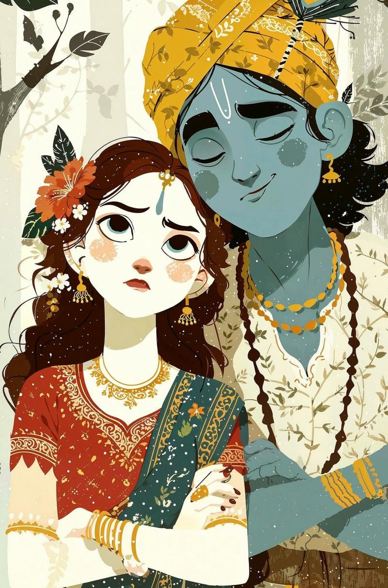 Dreamy anime edits inspired by eternal love radha krishna anime dp