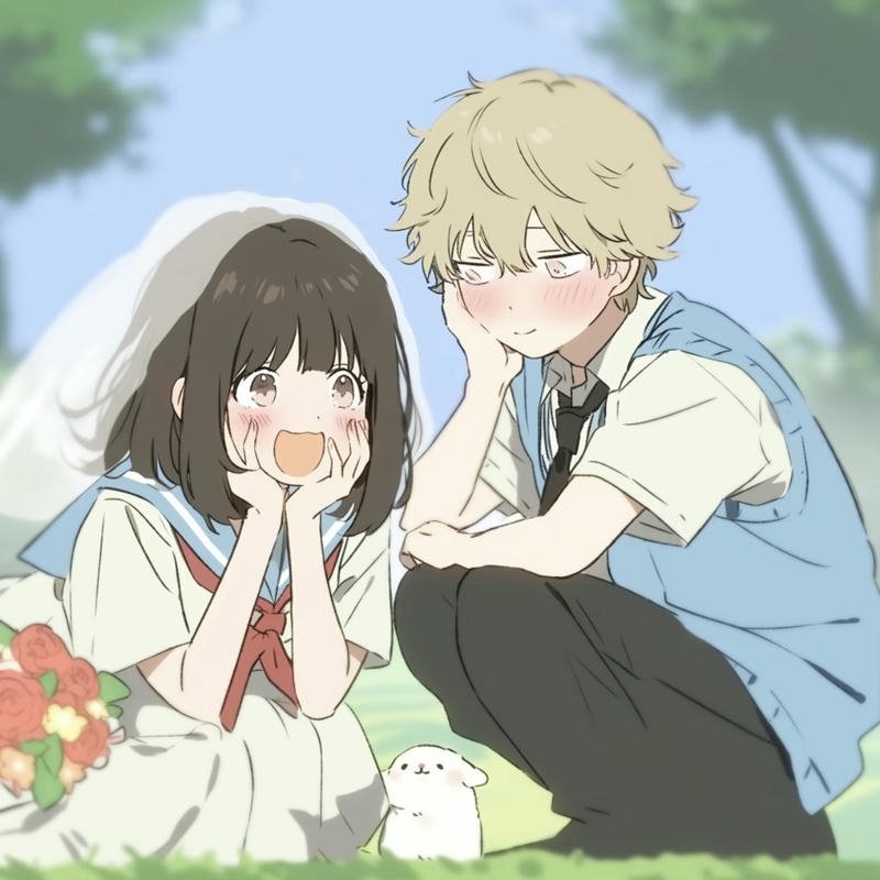 Dreamy couple dp anime for instagram romantic anime art