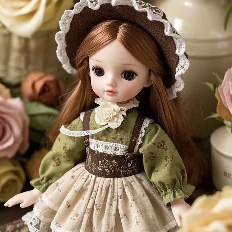 Girls doll dp with soft pastel aesthetic cozy vibes