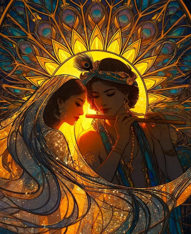 Magical anime romance radha krishna anime dp inspired by mythology