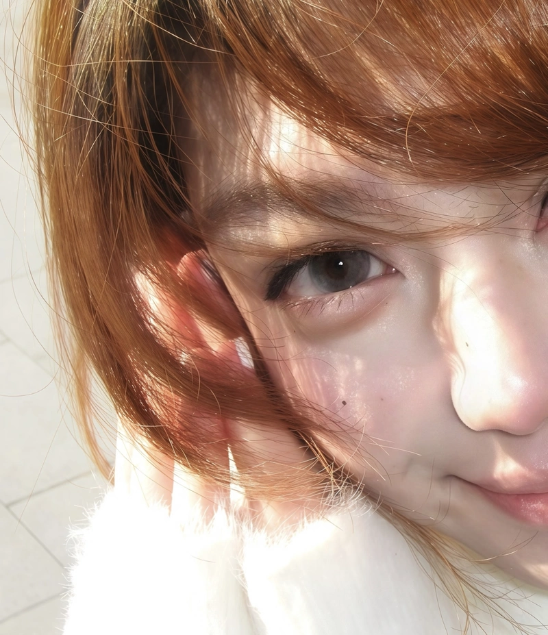 Minimal style half face girl dp simple clean vibe