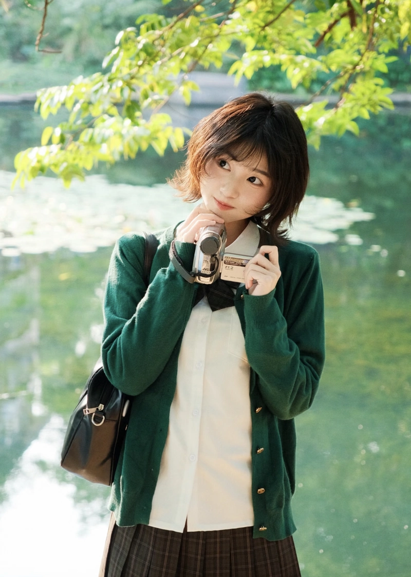 Mirror reflection shot girls dp with camera trendy pose look