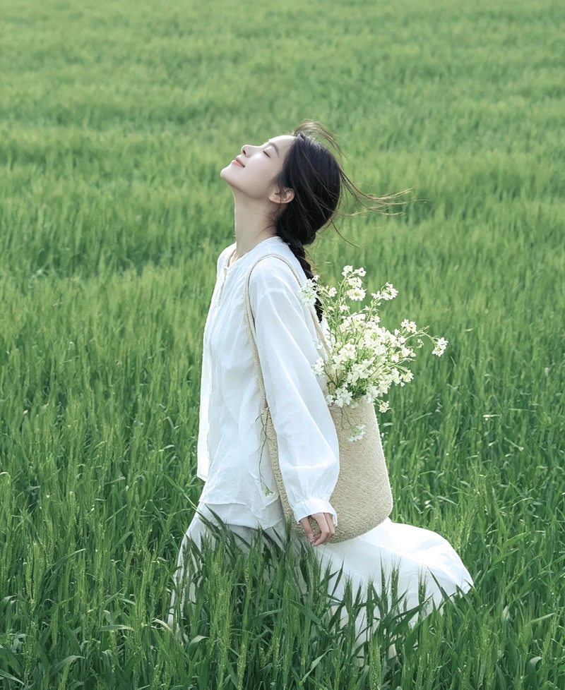 Soft breeze vibe with countryside beauty village girls dp