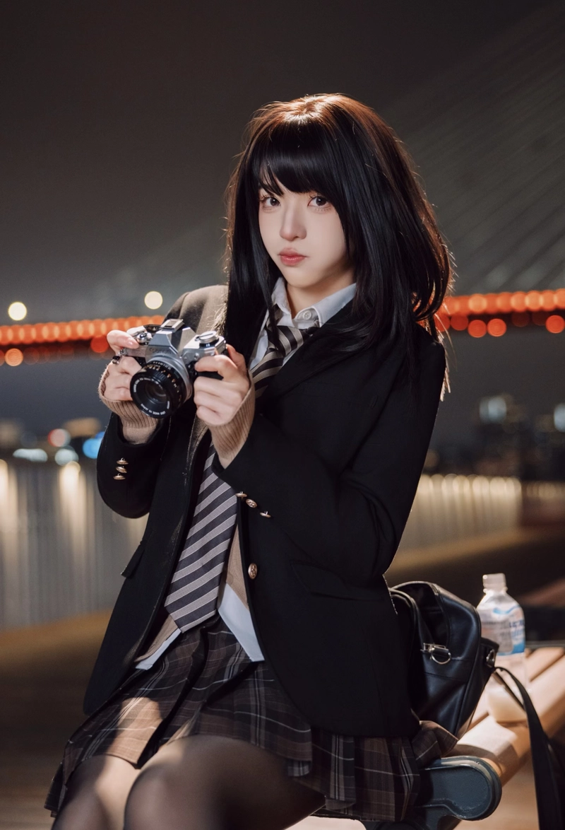 Street vibe aesthetic girls dp with camera bold urban feel