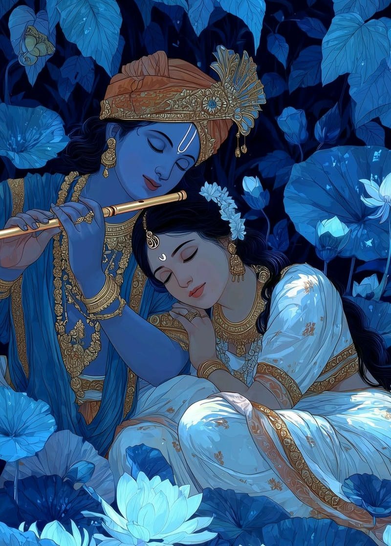 Stylish anime love profile inspiration for instagram radha krishna anime dp