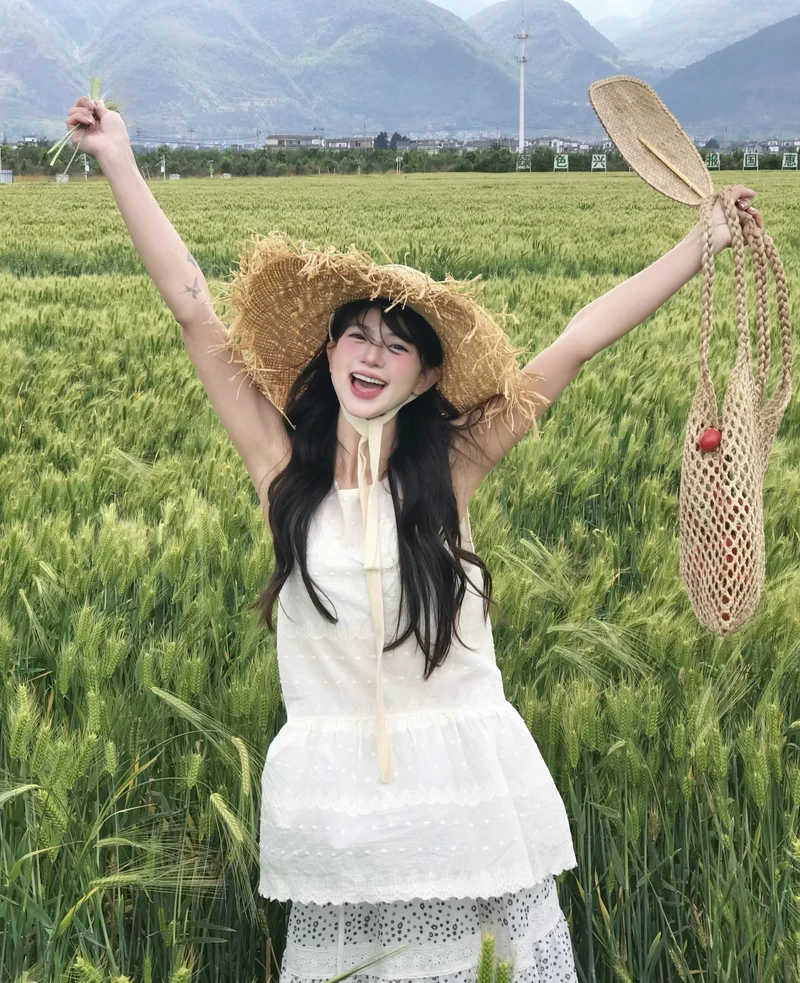 Village girls dp rural fashion with gentle aesthetic vibe_