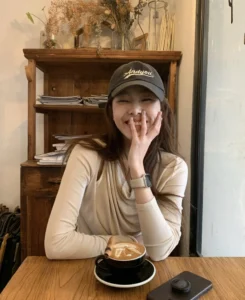 Warm coffee mood cute girl with coffee cup dp aesthetic