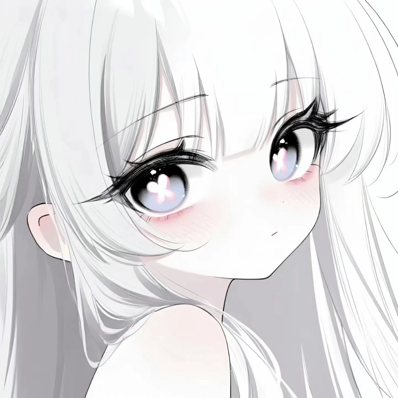 White hair anime girl dp for instagram aesthetic profile
