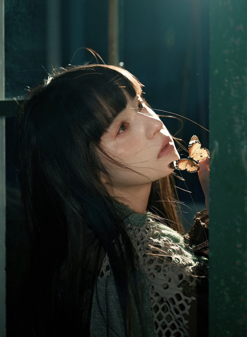 Window light silent girl dp soft calm mood