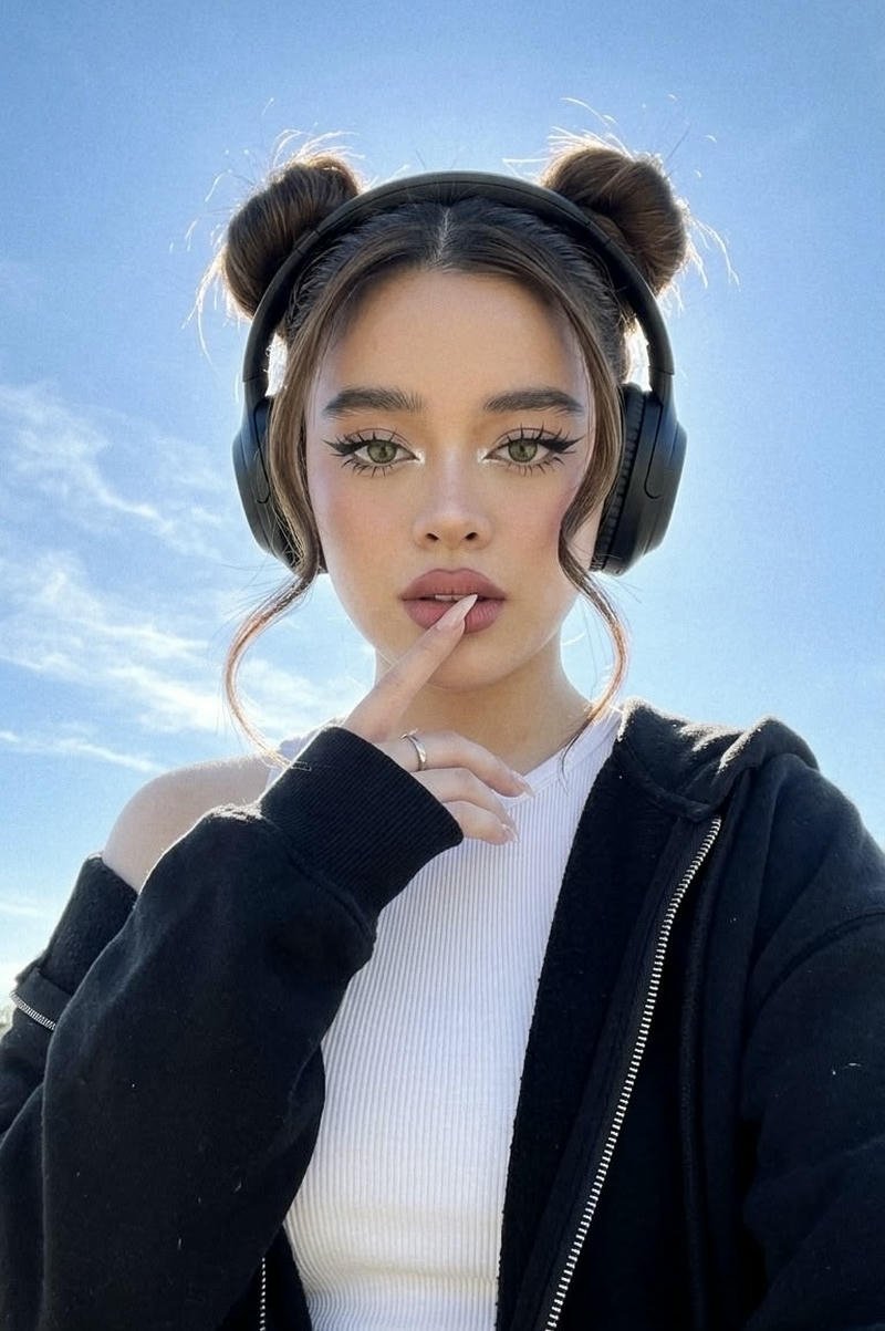 Dark neon aesthetic american girls dp with trendy vibes