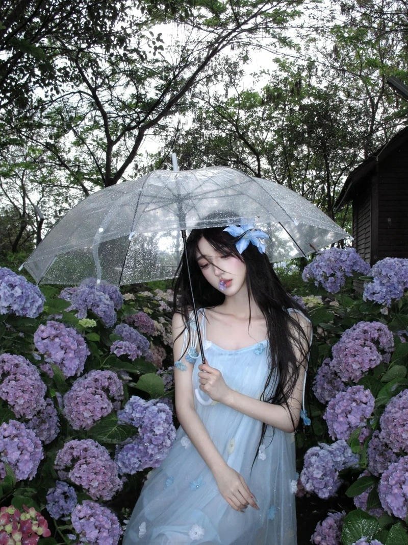 Neon rain vibe monsoon dp for girl stylish profiles