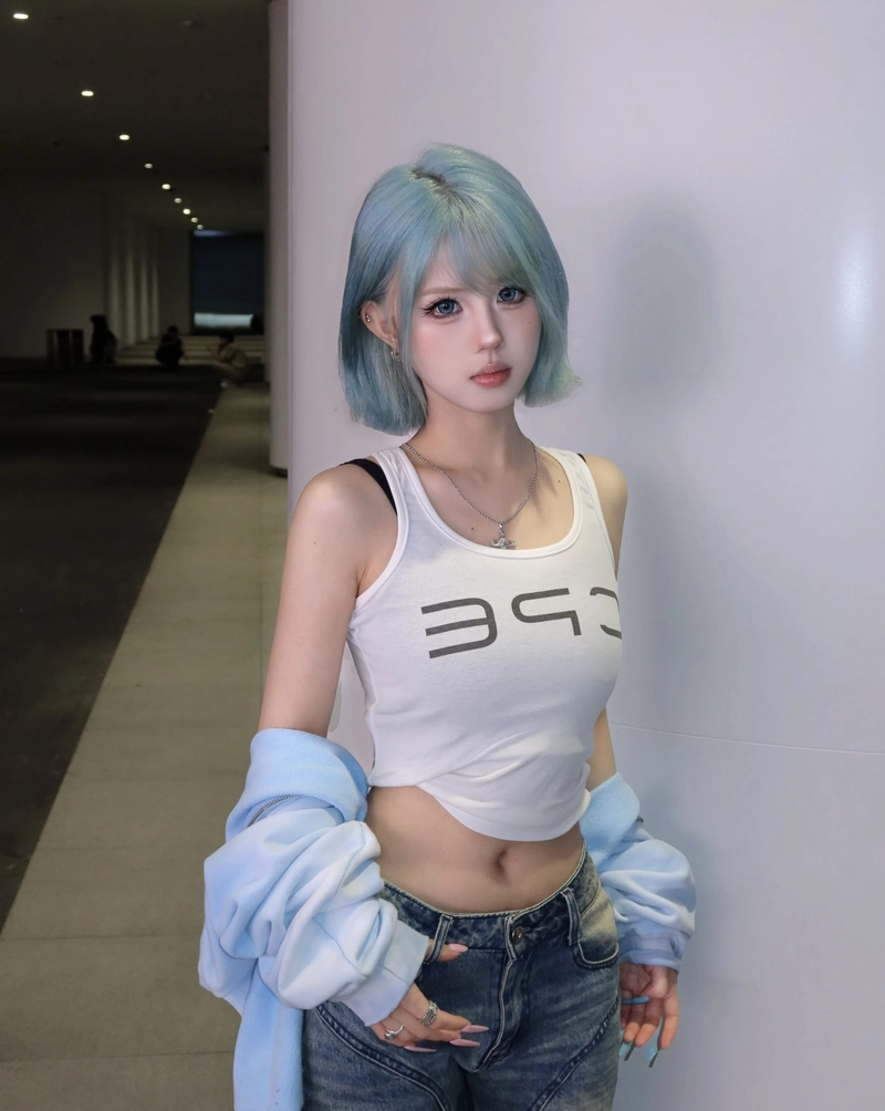 cute profile vibes with hair style dp for girl looks