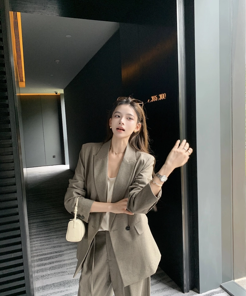modern beauty captured in a stunning suit dp girl