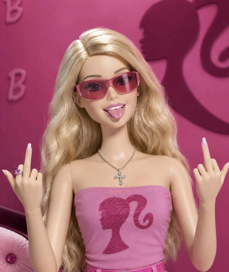 pink themed barbie girl images for dp with charming beauty