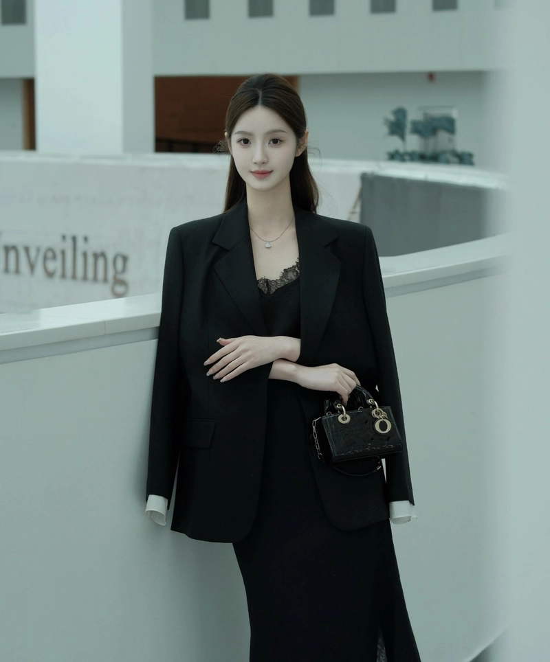 suit dp girl showcasing beauty strength and style