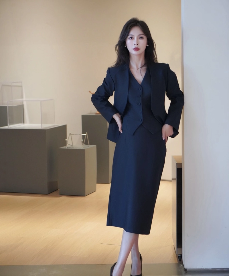 suit dp girl with a refined and attractive appearance