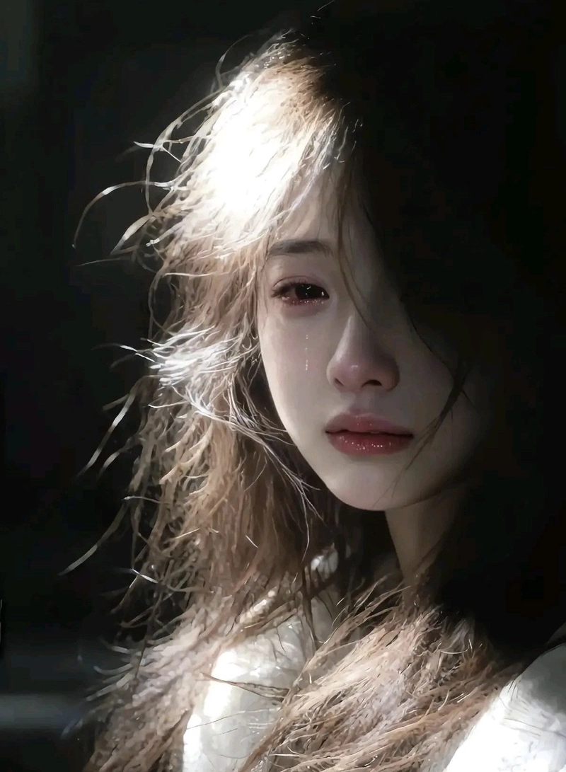 touching emotional beauty reflected in sad dp of girl
