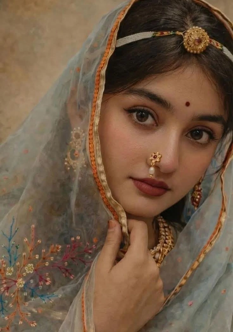 traditional elegance captured through rajput dp for girl